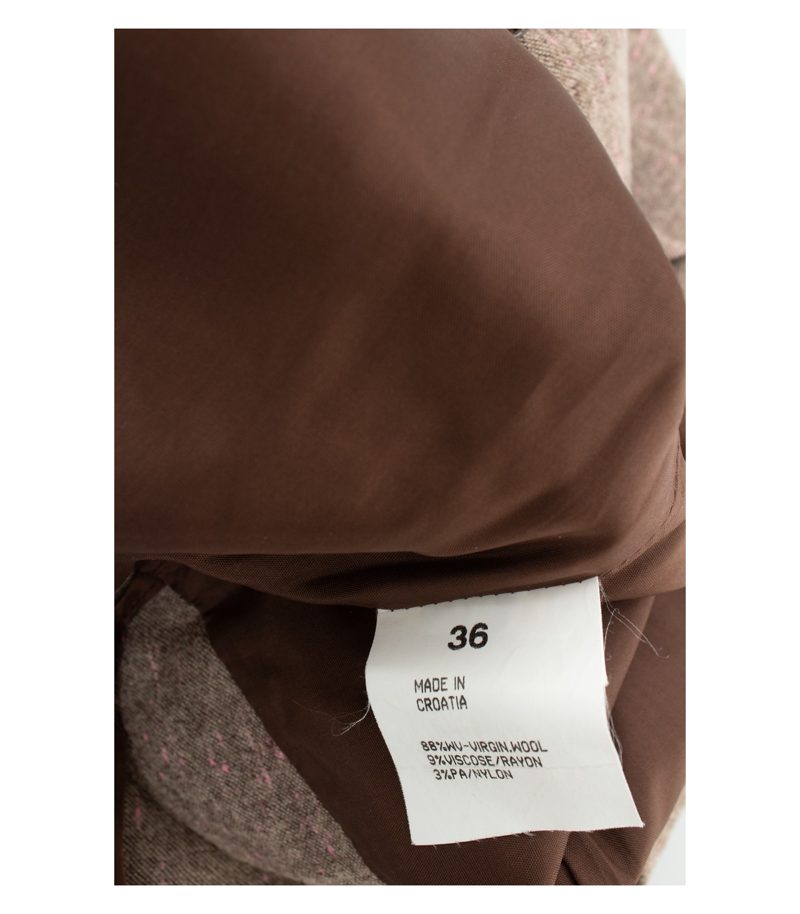 Laurèl Damen Rock Wollrock A-Linie Midi Gr. 36 Braun Wolle – Foto 5