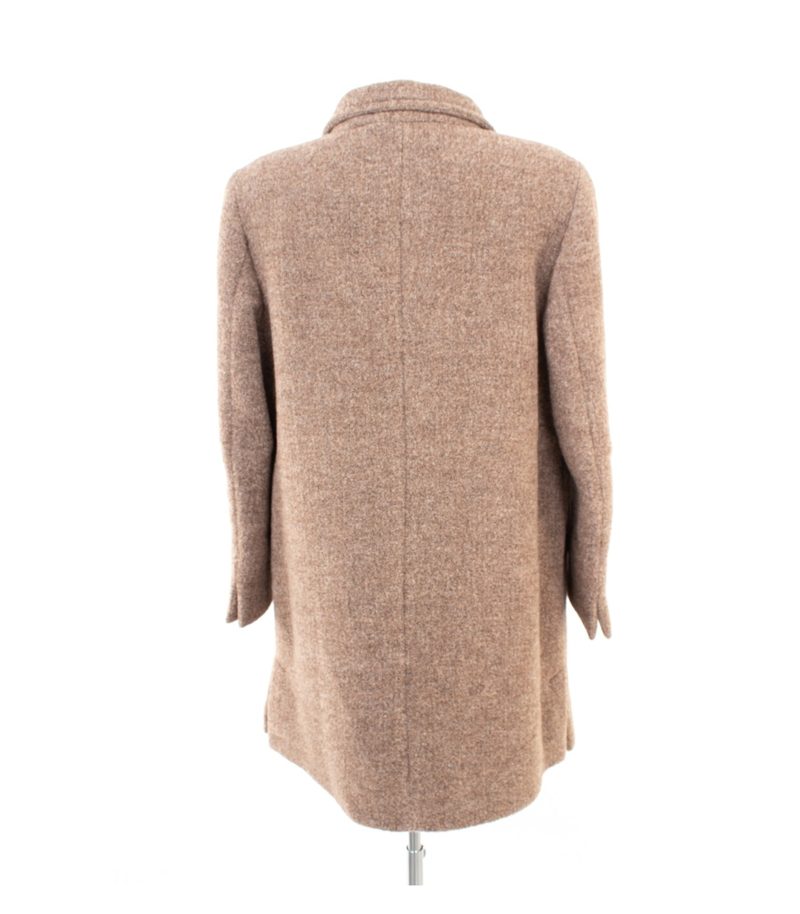 Peter Hahn Damen Mantel Wollmantel 77% Gr. 44 Beige Alpaka Neu – Foto 3