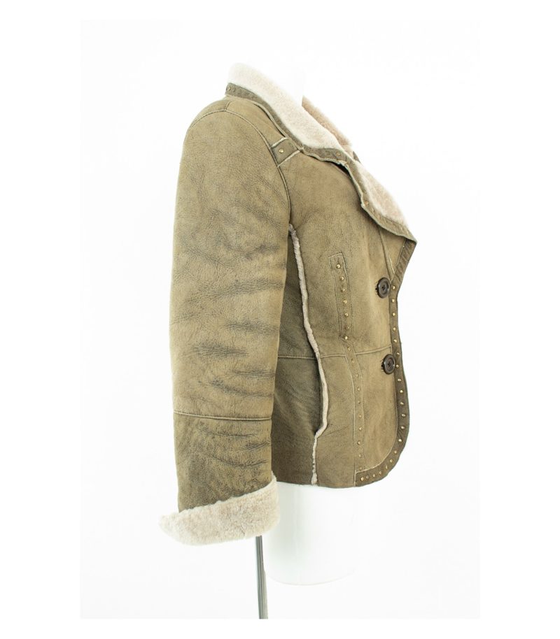 Heine Damen Jacke Lammfelljacke Gr. 40 Echtes Lammfell – Foto 2