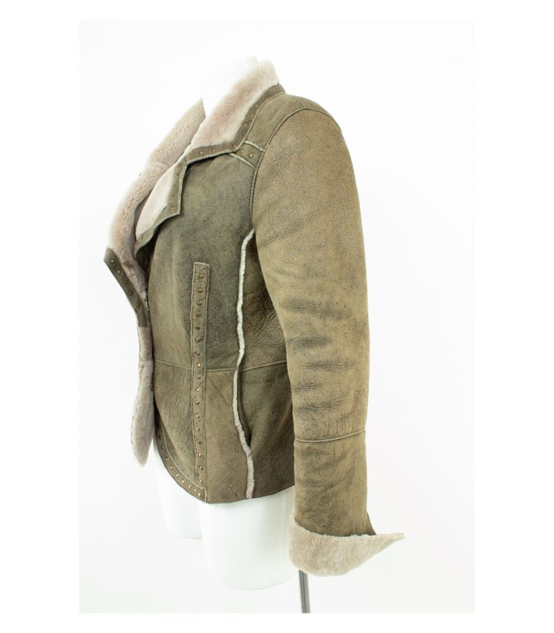 Heine Damen Jacke Lammfelljacke Gr. 40 Echtes Lammfell – Foto 3