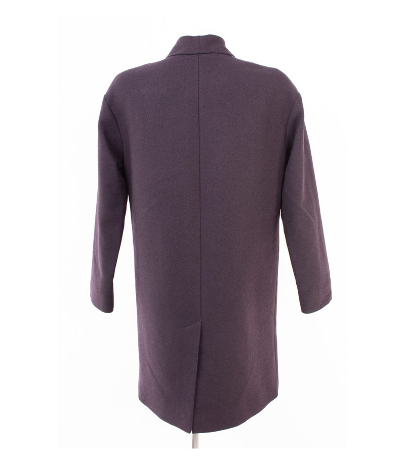 COS Damen Mantel Wollmantel Oversized Minimalistisch Gr. 34 Lila Wolle – Foto 3