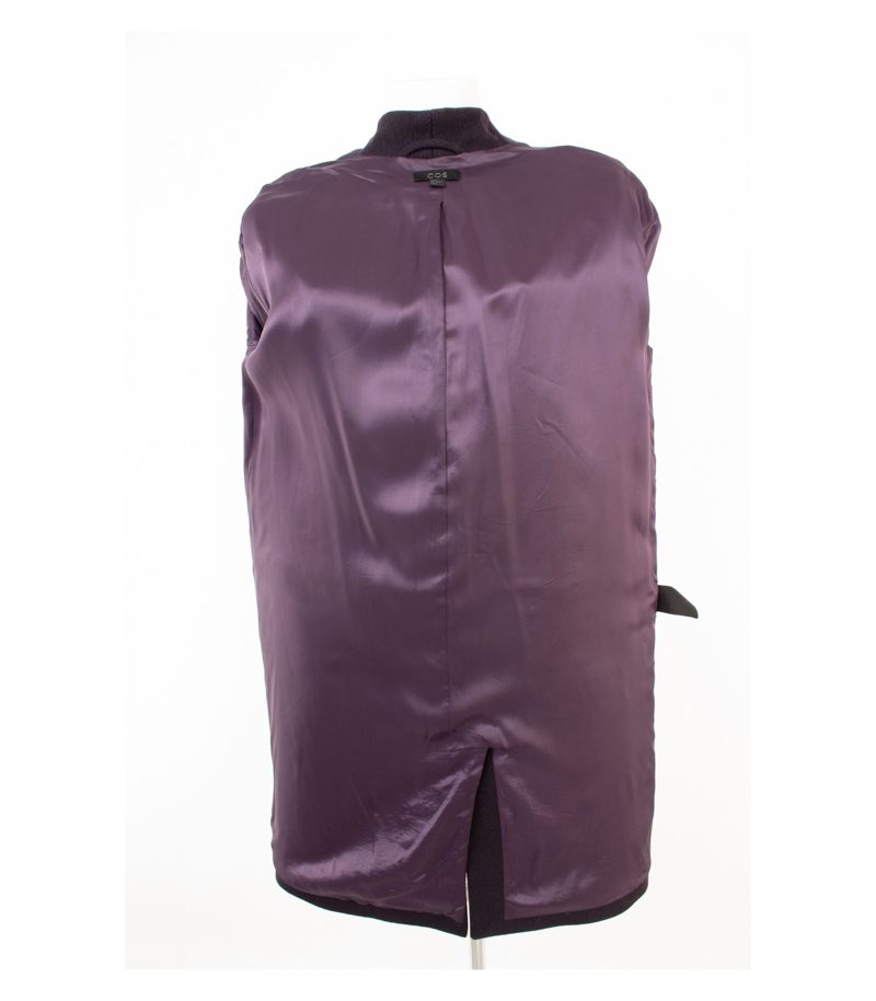 COS Damen Mantel Wollmantel Oversized Minimalistisch Gr. 34 Lila Wolle – Foto 5