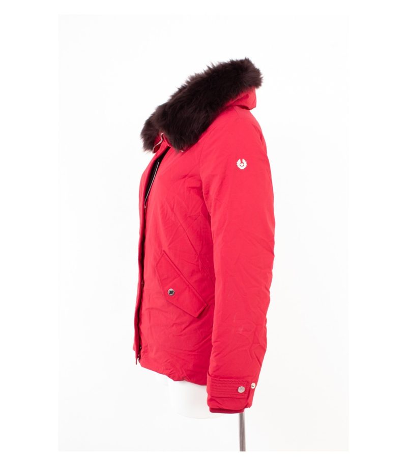 Belstaff Damen Daunenjacke Petrel Echtfell Wasserdicht Gr. IT 42 (DE 36) Rot Neu – Foto 3