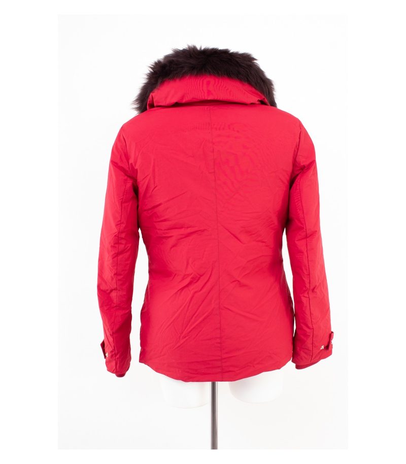 Belstaff Damen Daunenjacke Petrel Echtfell Wasserdicht Gr. IT 42 (DE 36) Rot Neu – Foto 4