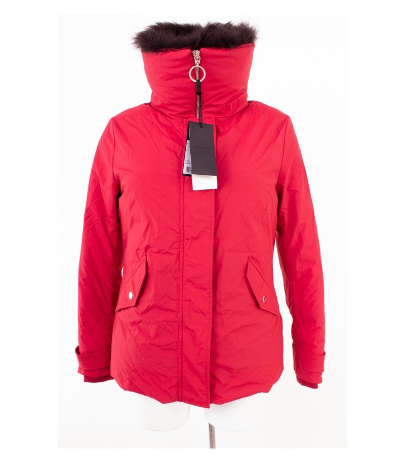 Belstaff Damen Daunenjacke Petrel Echtfell Wasserdicht Gr. IT 42 (DE 36) Rot Neu – Foto 6