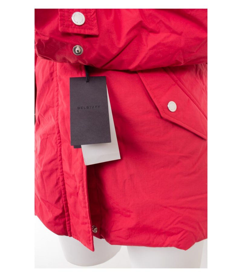 Belstaff Damen Daunenjacke Petrel Echtfell Wasserdicht Gr. IT 42 (DE 36) Rot Neu – Foto 7