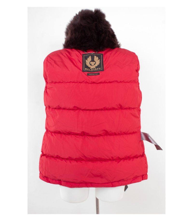 Belstaff Damen Daunenjacke Petrel Echtfell Wasserdicht Gr. IT 42 (DE 36) Rot Neu – Foto 8