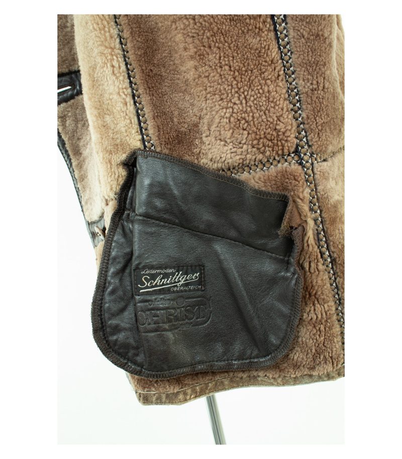 Christ Lammfelljacke Damen Echtfell Winterjacke Vintage Gr. XL Braun Leder – Foto 9