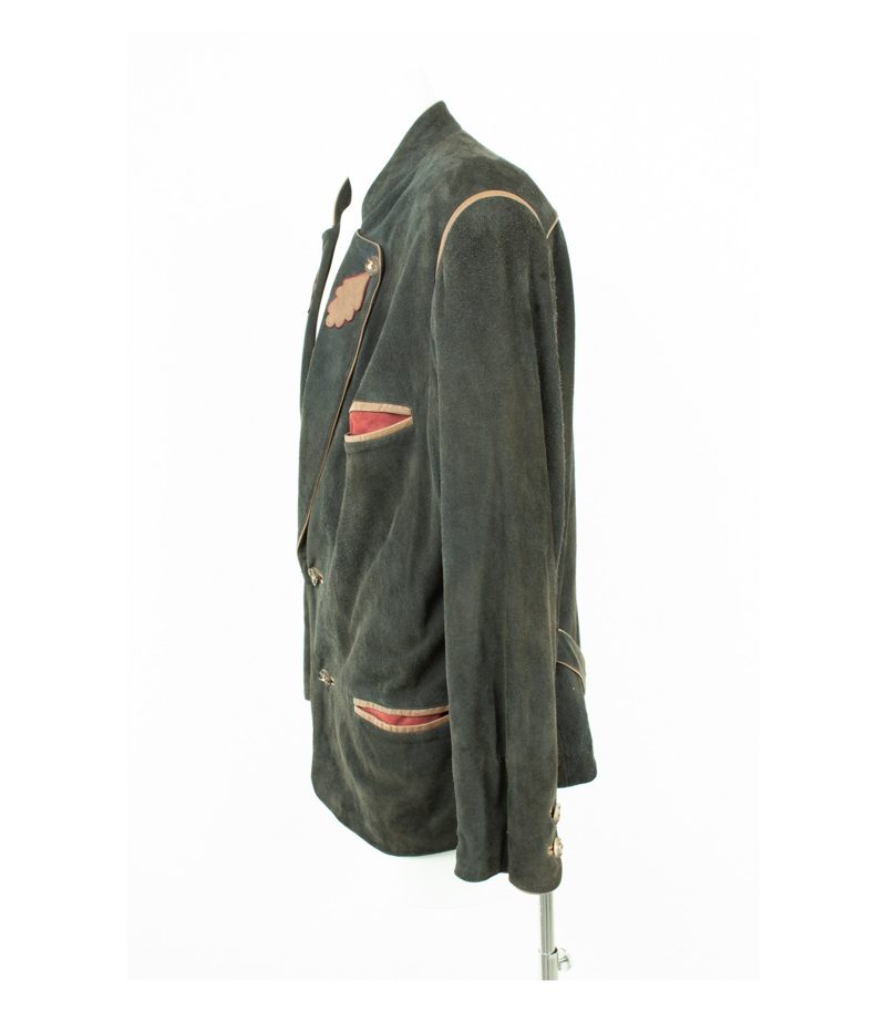 Spieth & Wensky Herren Trachtenjacke Janker Gr. 26 (Kurzgröße) Dunkelgrün Leder – Foto 3