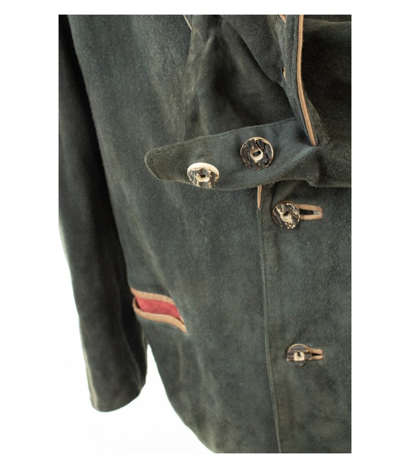 Spieth & Wensky Herren Trachtenjacke Janker Gr. 26 (Kurzgröße) Dunkelgrün Leder – Foto 5