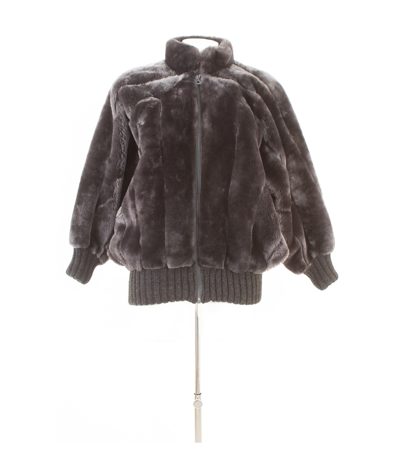 Christian Dior Damen Jacke Pelzjacke Bomberjacke Echtpelz Vintage Gr. M Grau