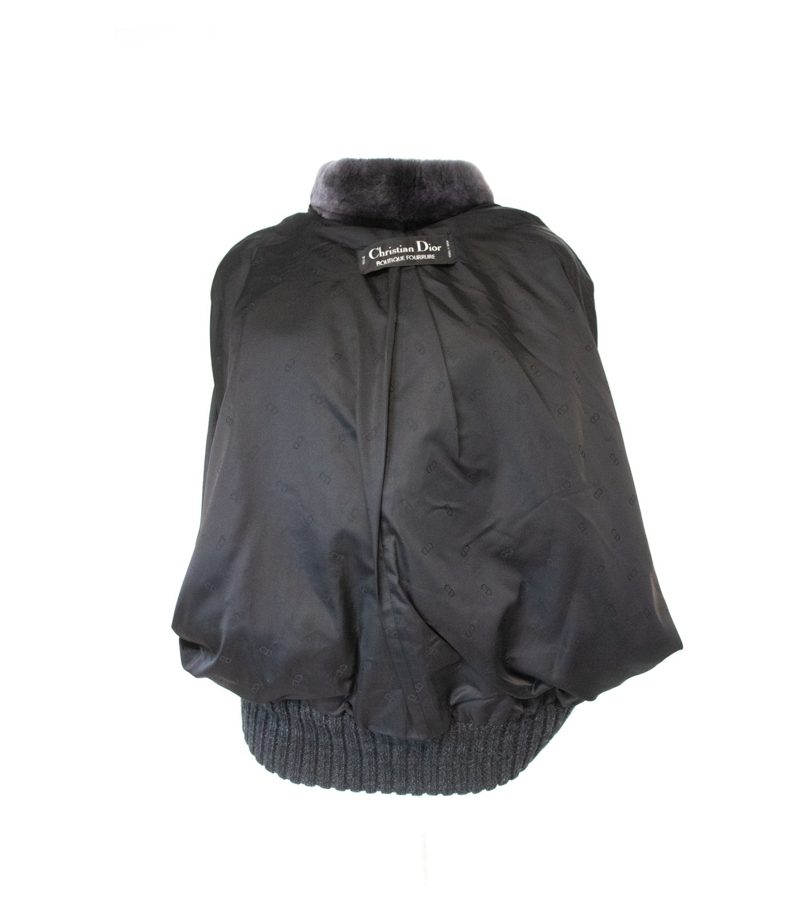 Christian Dior Damen Jacke Pelzjacke Bomberjacke Echtpelz Vintage Gr. M Grau – Foto 7