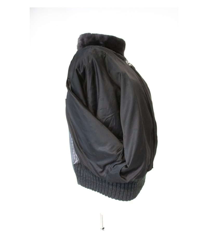 Christian Dior Damen Jacke Pelzjacke Bomberjacke Echtpelz Vintage Gr. M Grau – Foto 8