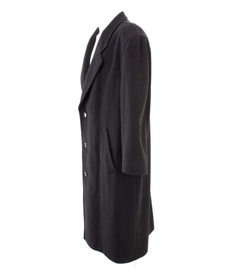 Hugo Boss Herren Mantel Wollmantel Business Gr. 25 (Kurzgröße) Schwarz Wolle – Foto 3
