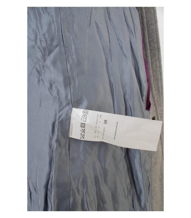 Saint Jacques Damen Mantel Wollmantel Materialmix Gr. 38 Grau Kaschmir – Foto 10