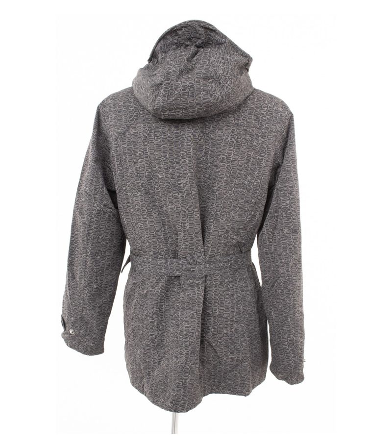 Schöffel Damen Jacke Funktionsjacke Parka Gemustert Gürtel Gr. 40 Grau – Foto 4