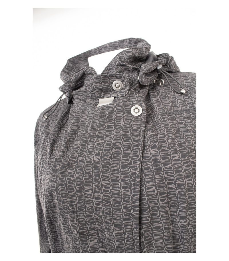 Schöffel Damen Jacke Funktionsjacke Parka Gemustert Gürtel Gr. 40 Grau – Foto 6
