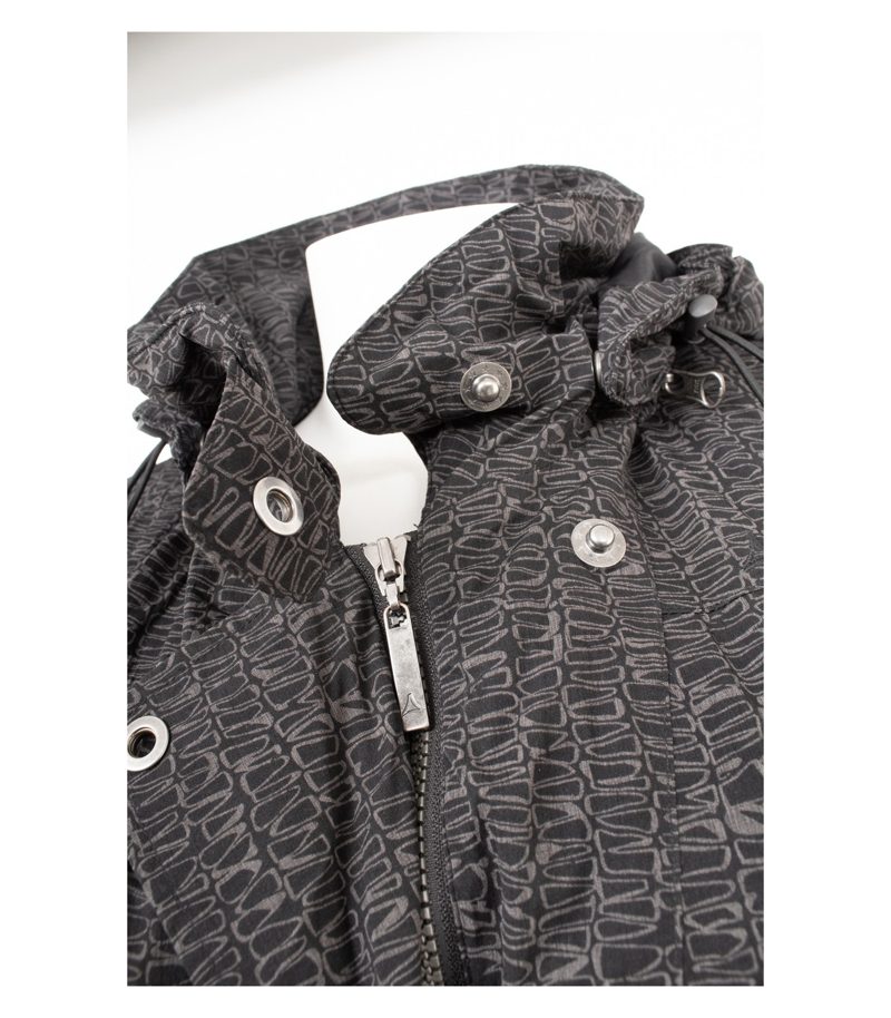 Schöffel Damen Jacke Funktionsjacke Parka Gemustert Gürtel Gr. 40 Grau – Foto 7