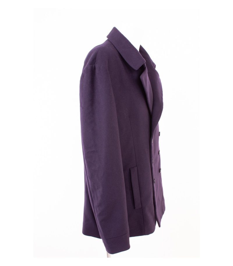 Calvin Klein Herren Mantel Wollmantel Gr. 58 Lila Wolle Kaschmir – Foto 2