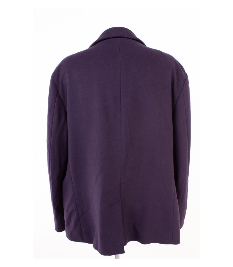 Calvin Klein Herren Mantel Wollmantel Gr. 58 Lila Wolle Kaschmir – Foto 4