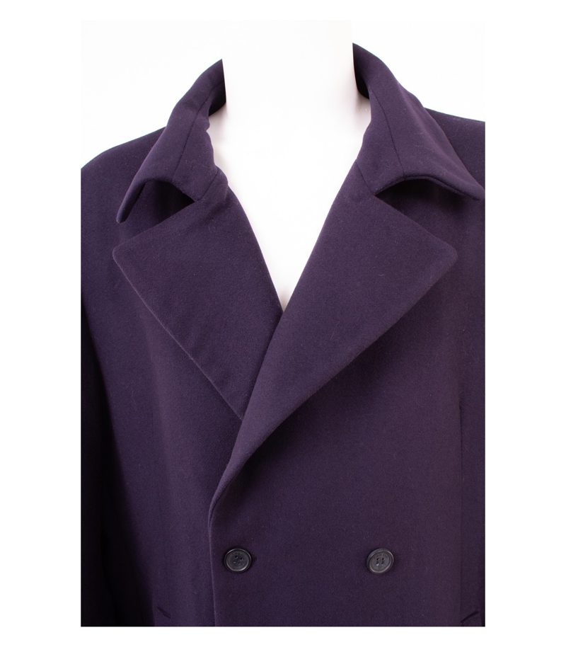 Calvin Klein Herren Mantel Wollmantel Gr. 58 Lila Wolle Kaschmir – Foto 5