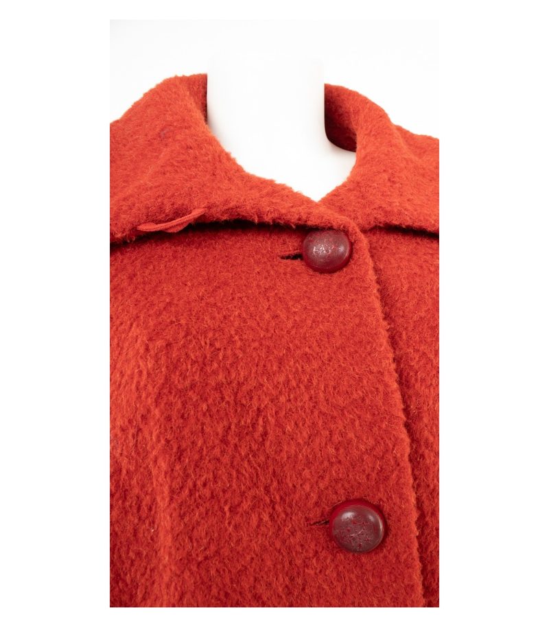 Gerry Weber Damen Mantel Kurzmantel Gr. 44 Rotorange Wolle Mohair Alpaka – Foto 5