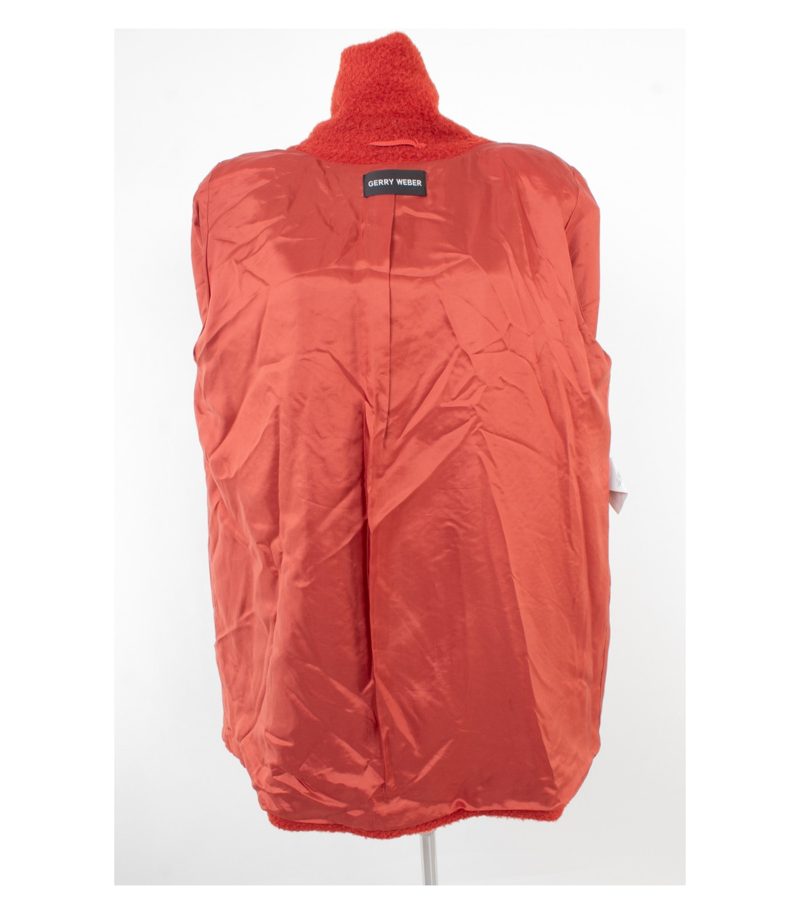 Gerry Weber Damen Mantel Kurzmantel Gr. 44 Rotorange Wolle Mohair Alpaka – Foto 6
