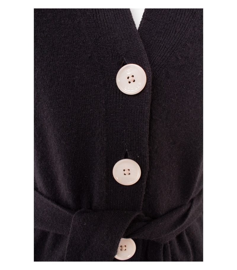 Bogner Damen Strickjacke Gürtel Logo Gr. M (Geschätzt gemessen) Schwarz Wolle – Foto 5