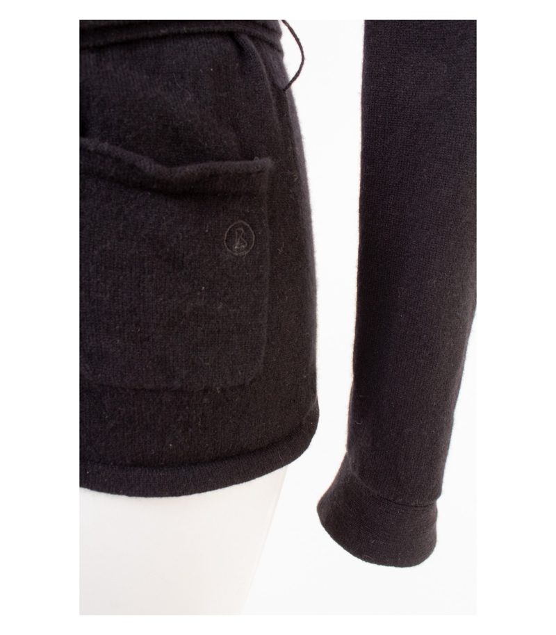 Bogner Damen Strickjacke Gürtel Logo Gr. M (Geschätzt gemessen) Schwarz Wolle – Foto 6