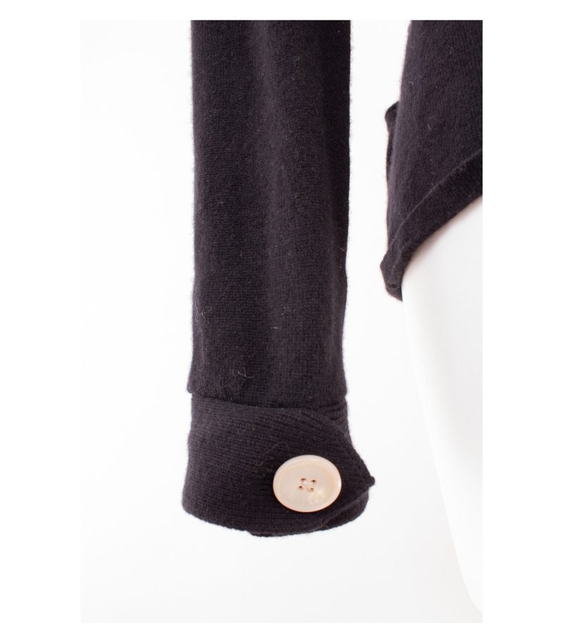 Bogner Damen Strickjacke Gürtel Logo Gr. M (Geschätzt gemessen) Schwarz Wolle – Foto 8