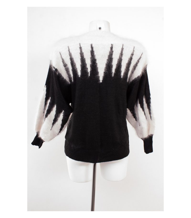 mfc Damen Pullover Eisbär Gr. M (Geschätzt gemessen) Schwarz Angora Wolle – Foto 4