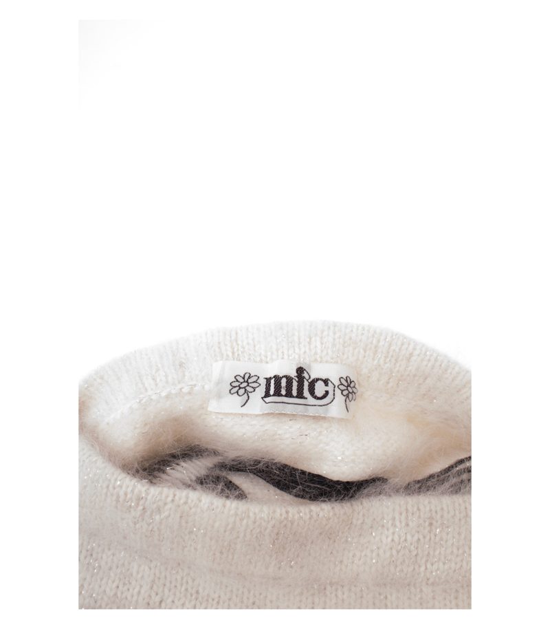 mfc Damen Pullover Eisbär Gr. M (Geschätzt gemessen) Schwarz Angora Wolle – Foto 6