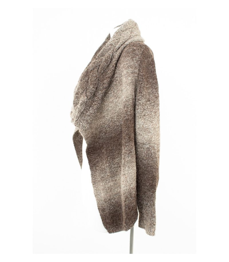 apriori Damen Strickjacke Cardigan Anteil Gr. 34 Braun Beige Wolle Alpaka – Foto 2