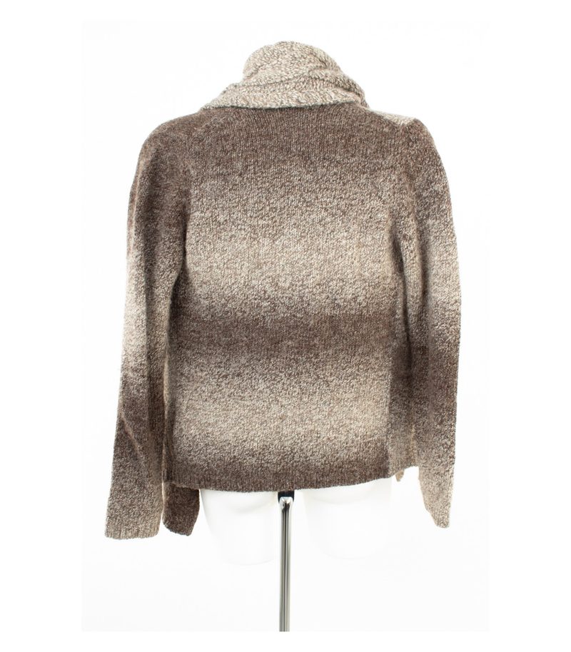 apriori Damen Strickjacke Cardigan Anteil Gr. 34 Braun Beige Wolle Alpaka – Foto 4