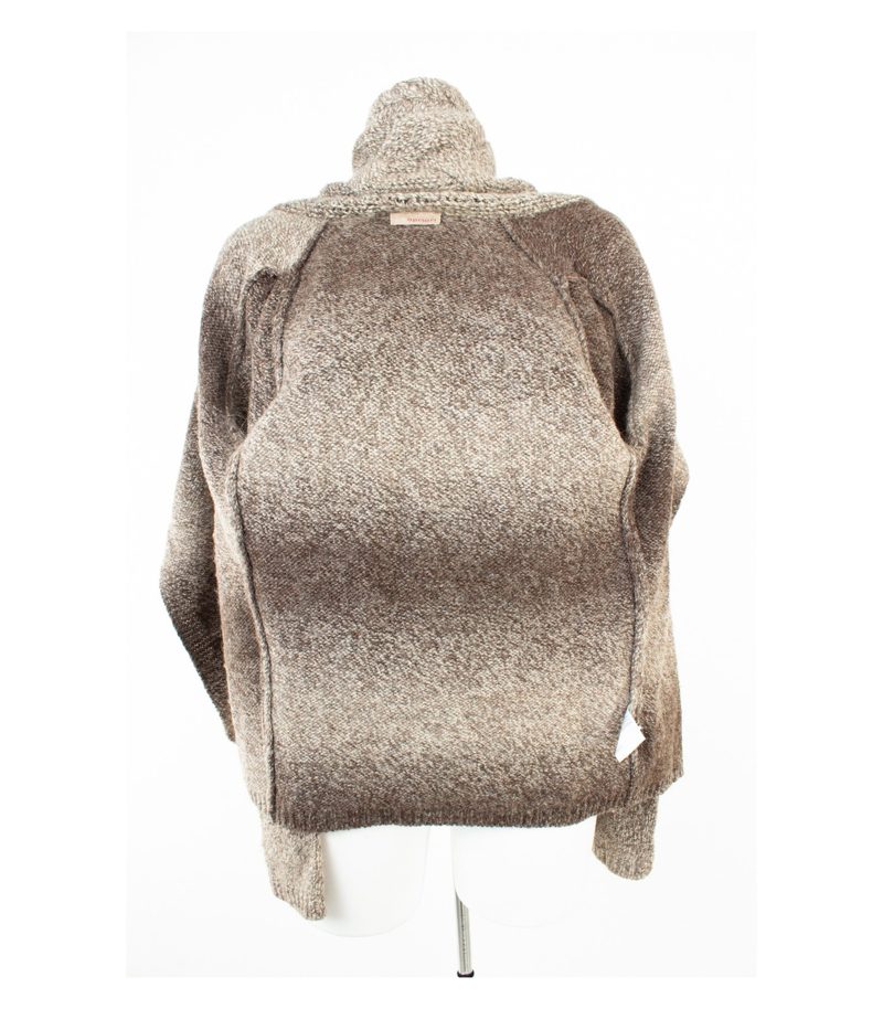apriori Damen Strickjacke Cardigan Anteil Gr. 34 Braun Beige Wolle Alpaka – Foto 5