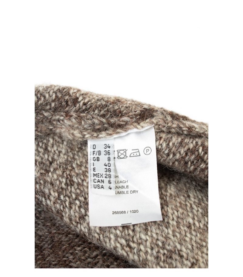 apriori Damen Strickjacke Cardigan Anteil Gr. 34 Braun Beige Wolle Alpaka – Foto 6
