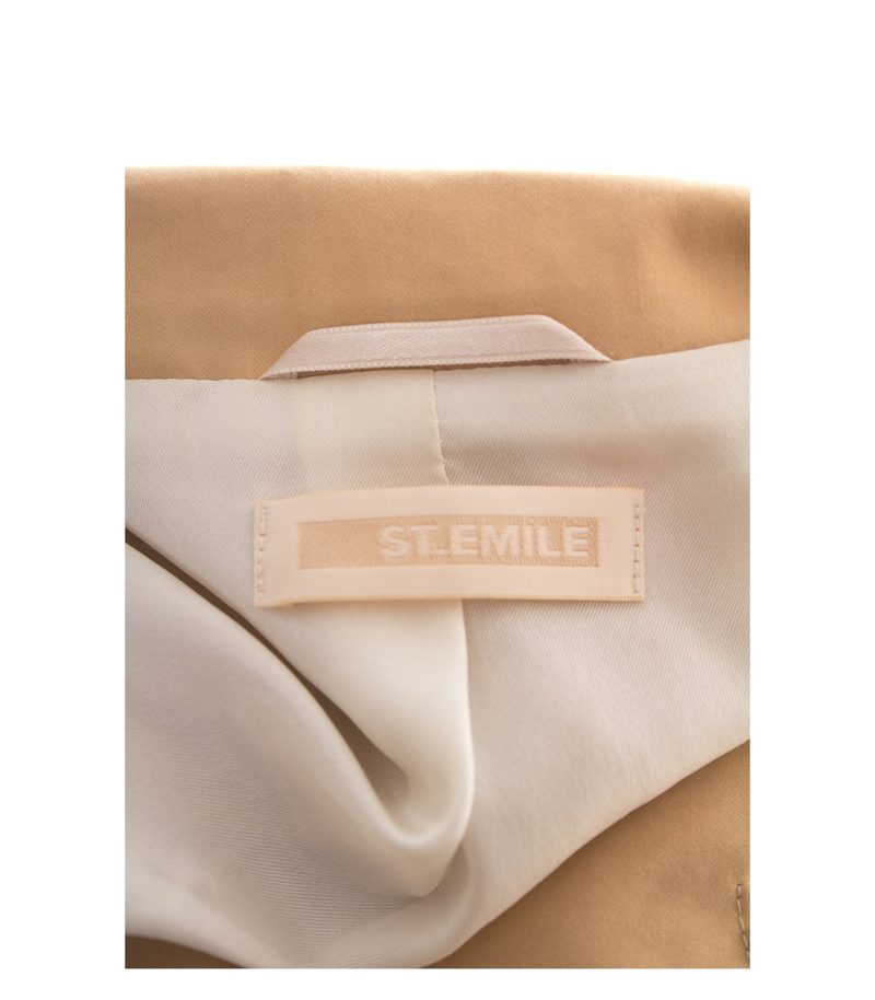 ST.EMILE Damen Blazer Gr. DE 36 Beige Baumwolle – Foto 4