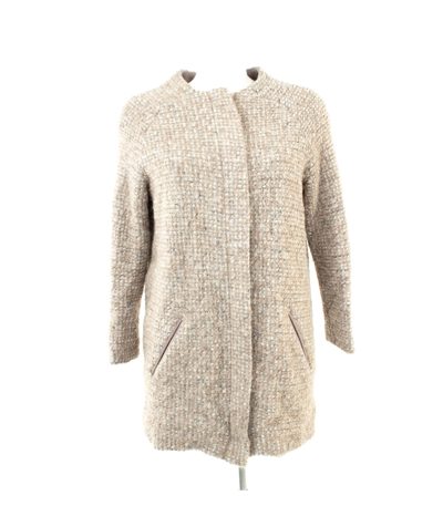 Imperial Damen Mantel Bouclé Gr. S Beige Wolle Mohair