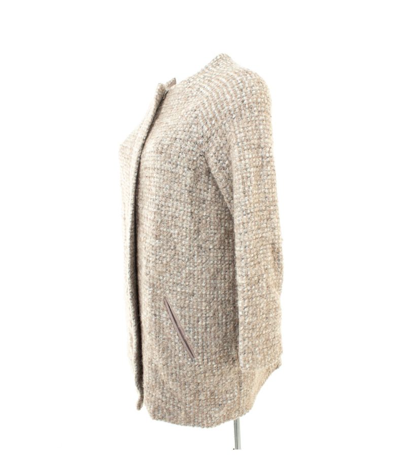Imperial Damen Mantel Bouclé Gr. S Beige Wolle Mohair – Foto 3