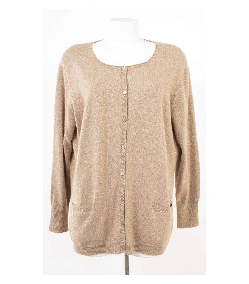 Your Sixth Sense Damen Cardigan Gr. XXL (Geschätzt gemessen) Beige Kaschmir – Foto 1