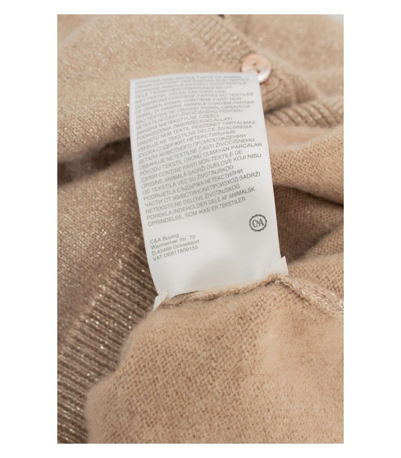 Your Sixth Sense Damen Cardigan Gr. XXL (Geschätzt gemessen) Beige Kaschmir – Foto 7