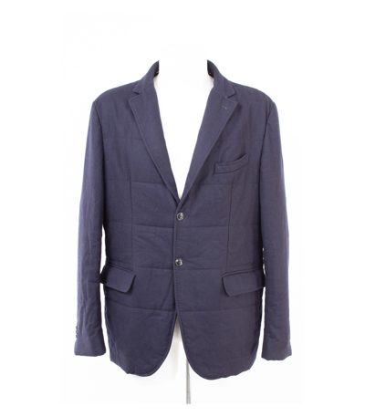 Boggi Milano Herren Sakko Stepp-Blazer Flannel Gr. 54 Blau Wolle