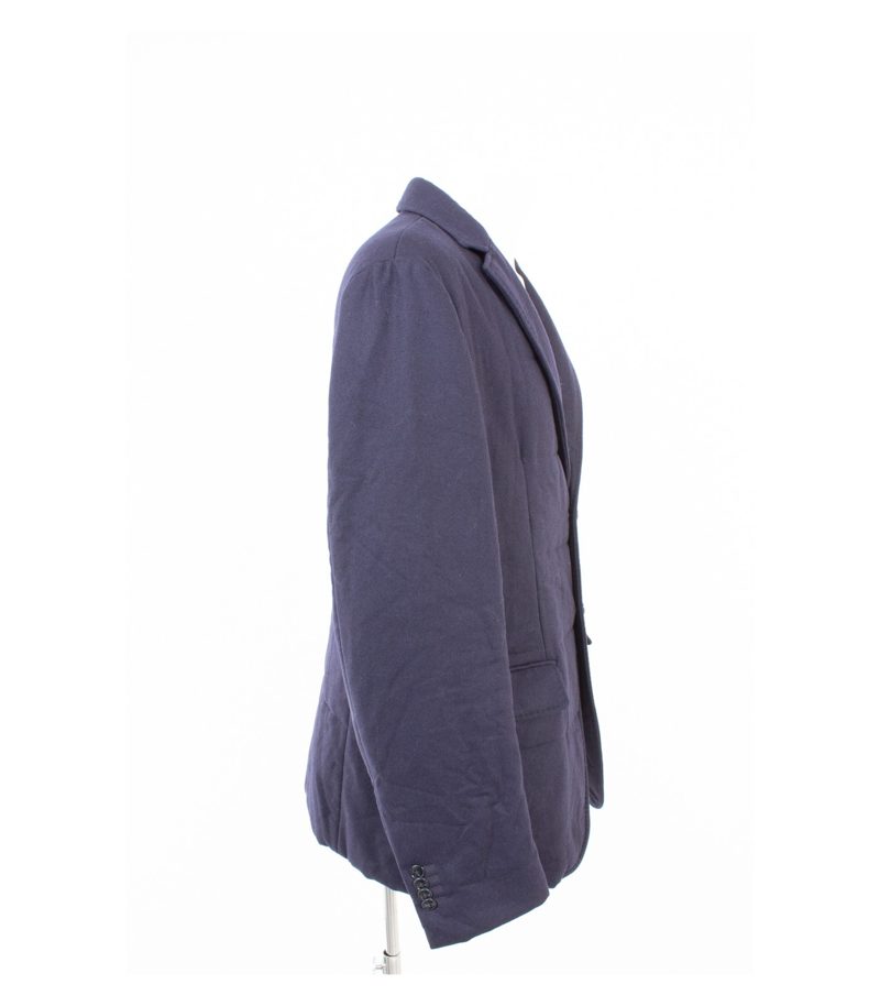 Boggi Milano Herren Sakko Stepp-Blazer Flannel Gr. 54 Blau Wolle – Foto 2