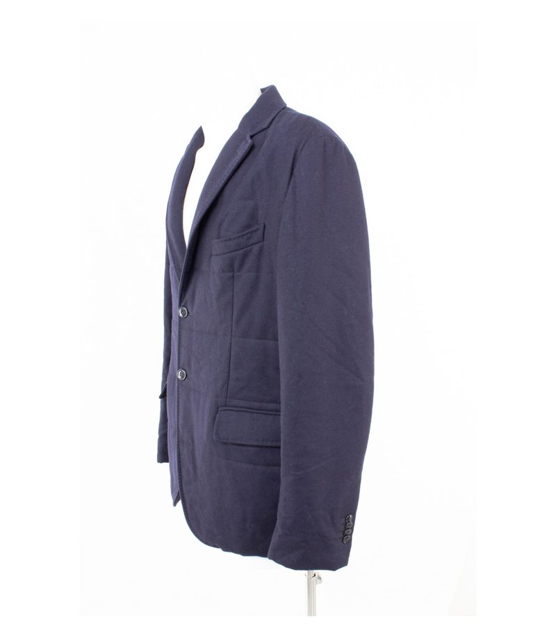 Boggi Milano Herren Sakko Stepp-Blazer Flannel Gr. 54 Blau Wolle – Foto 3