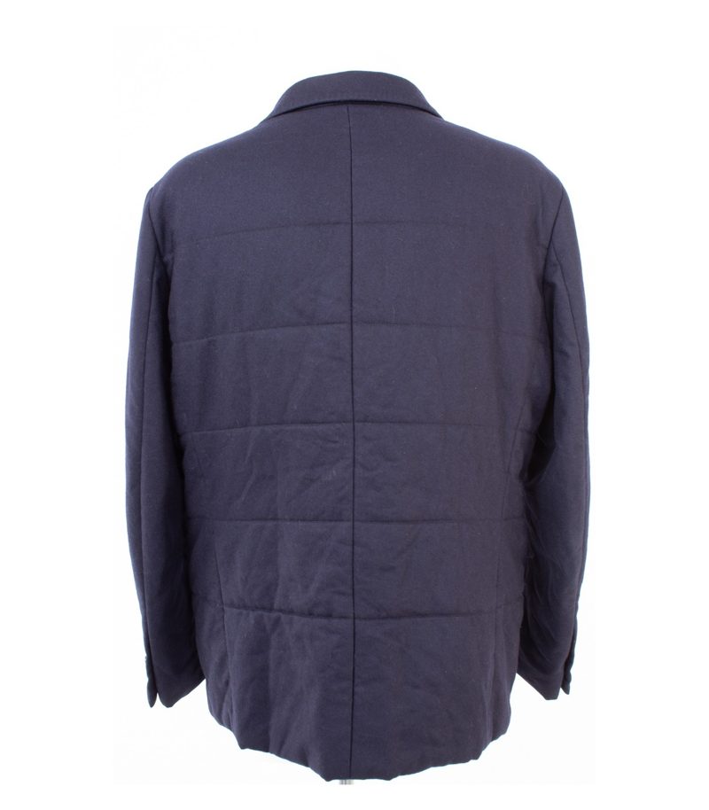 Boggi Milano Herren Sakko Stepp-Blazer Flannel Gr. 54 Blau Wolle – Foto 4