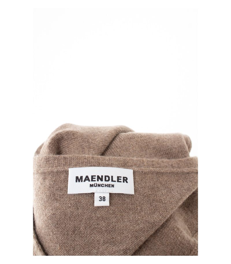 Maendler München Stricktop Damen Top Rundhals Weich Gr. 38 Braun Wolle Kaschmir – Foto 6