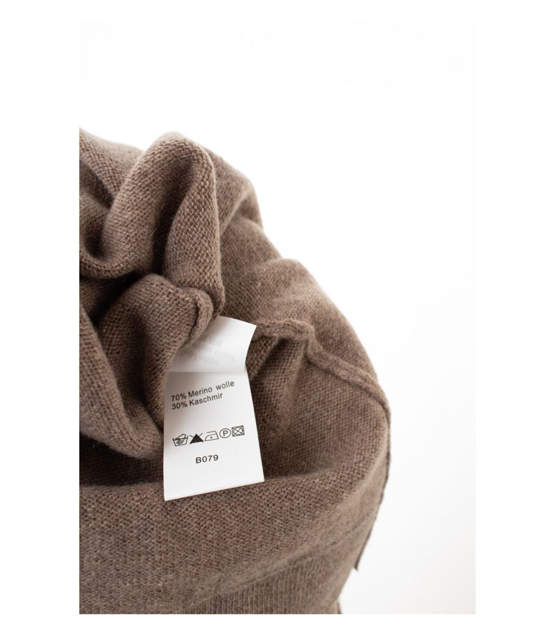 Maendler München Stricktop Damen Top Rundhals Weich Gr. 38 Braun Wolle Kaschmir – Foto 7