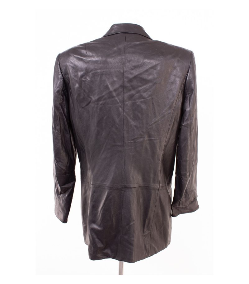 Polar Leder Damen Jacke Lederblazer Vintage Gr. 40 Schwarz Leder – Foto 4