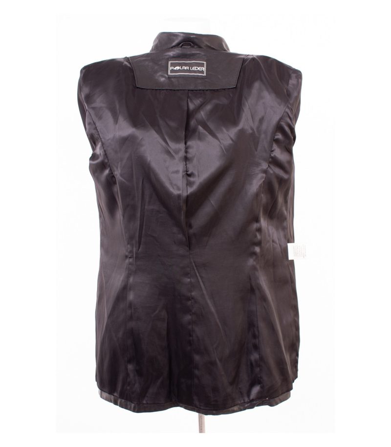 Polar Leder Damen Jacke Lederblazer Vintage Gr. 40 Schwarz Leder – Foto 5