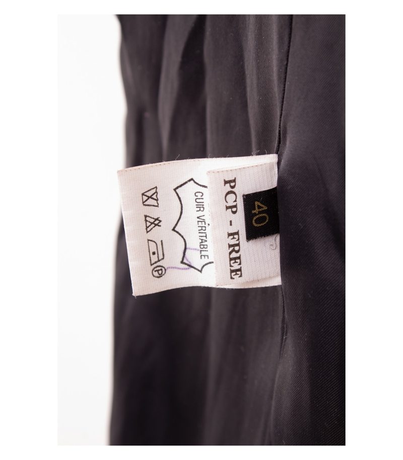 Polar Leder Damen Jacke Lederblazer Vintage Gr. 40 Schwarz Leder – Foto 7